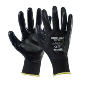 guante poliester nitrilo steelpro