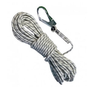 Linea de Vida en cuerda 11 mm con gancho y acople