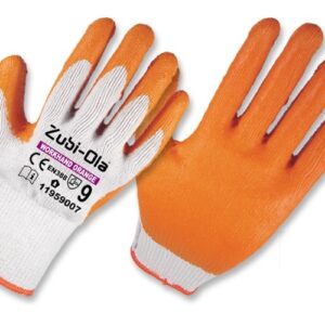 Guante Polycotton Latex Workhand Orange Zubiola